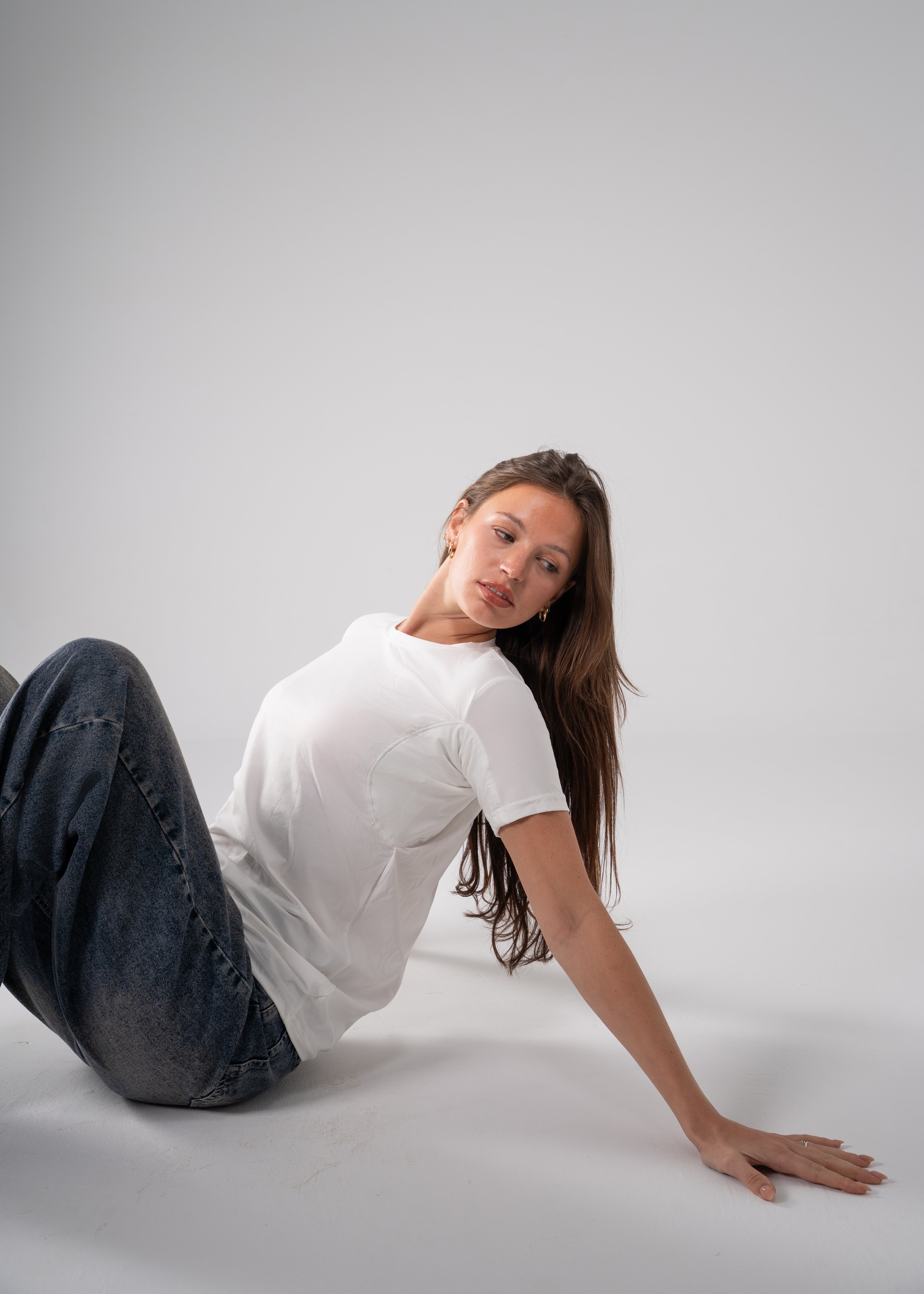 White Round Vesta Shirt