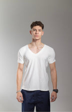 White V-Neck Vesta Shirt