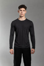 Black Round Long Sleeve Shirt